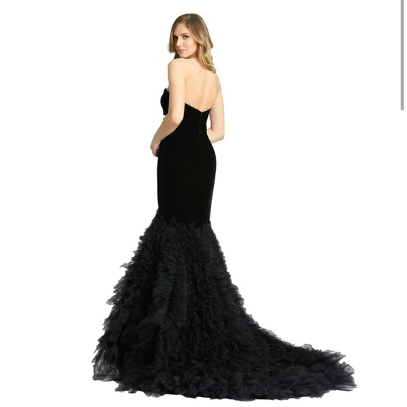 MAC DUGGAL 67420 Black Mermaid Trumpet Gown sz 14 NWT